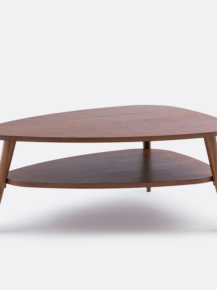 La Redoute Intérieurs Walnut Quilda Vintage Coffee Table with Double Tra Quilda - Image 2 of 5 La Redoute Intérieurs Walnut Quilda Vintage Coffee Table with Double Tra Quilda - Image 2 of 5