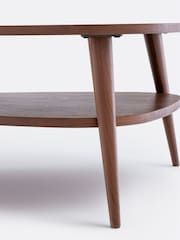 La Redoute Intérieurs Walnut Quilda Vintage Coffee Table with Double Tra Quilda - Image 5 of 5