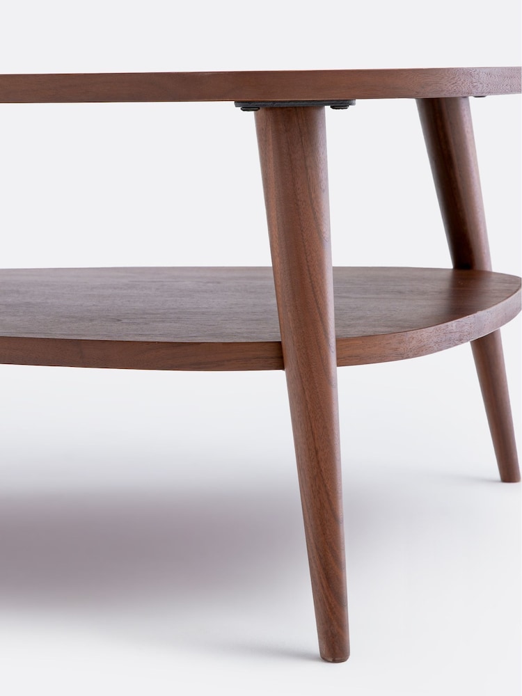 La Redoute Intérieurs Walnut Quilda Vintage Coffee Table with Double Tra Quilda - Image 5 of 5 La Redoute Intérieurs Walnut Quilda Vintage Coffee Table with Double Tra Quilda - Image 5 of 5