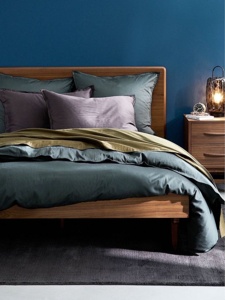 La Redoute Intérieurs Walnut Larsen Vintage Walnut 2-Drawer Bedside Table - Image 1 of 5