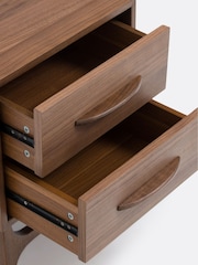 La Redoute Intérieurs Walnut Larsen Vintage Walnut 2-Drawer Bedside Table - Image 4 of 5