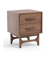 La Redoute Intérieurs Walnut Larsen Vintage Walnut 2-Drawer Bedside Table - Image 5 of 5