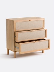 La Redoute Intérieurs Oak Linen Tint Esmara 3 Drawer Ash and Linen Chest Of Drawers - Image 2 of 6
