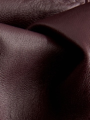Berry Red N. Premium Genuine Leather Midi Skirt - Image 8 of 8