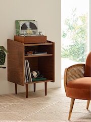 La Redoute Intérieurs Walnut Ronda L51cm Vintage Style Vinyl Cabinet - Image 1 of 6