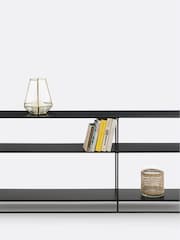 La Redoute Intérieurs Black Hiba Industrial Low Steel Dual-Function Bookshelf - Image 2 of 4