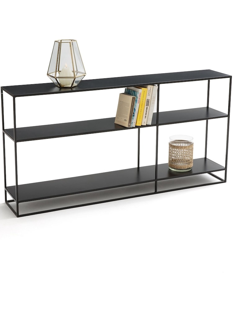 La Redoute Intérieurs Black Hiba Industrial Low Steel Dual-Function Bookshelf - Image 4 of 4