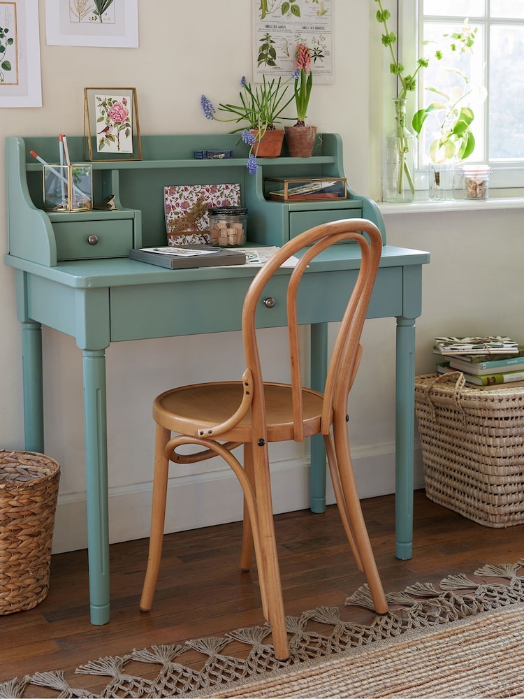 La Redoute Intérieurs Green Eucalyptus Baudry Solid Pine Desk with Extension - Image 1 of 6