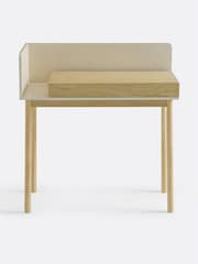 La Redoute Intérieurs Oak Off White Graphy 1-Drawer Desk - Image 1 of 6