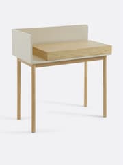La Redoute Intérieurs Oak Off White Graphy 1-Drawer Desk - Image 2 of 6