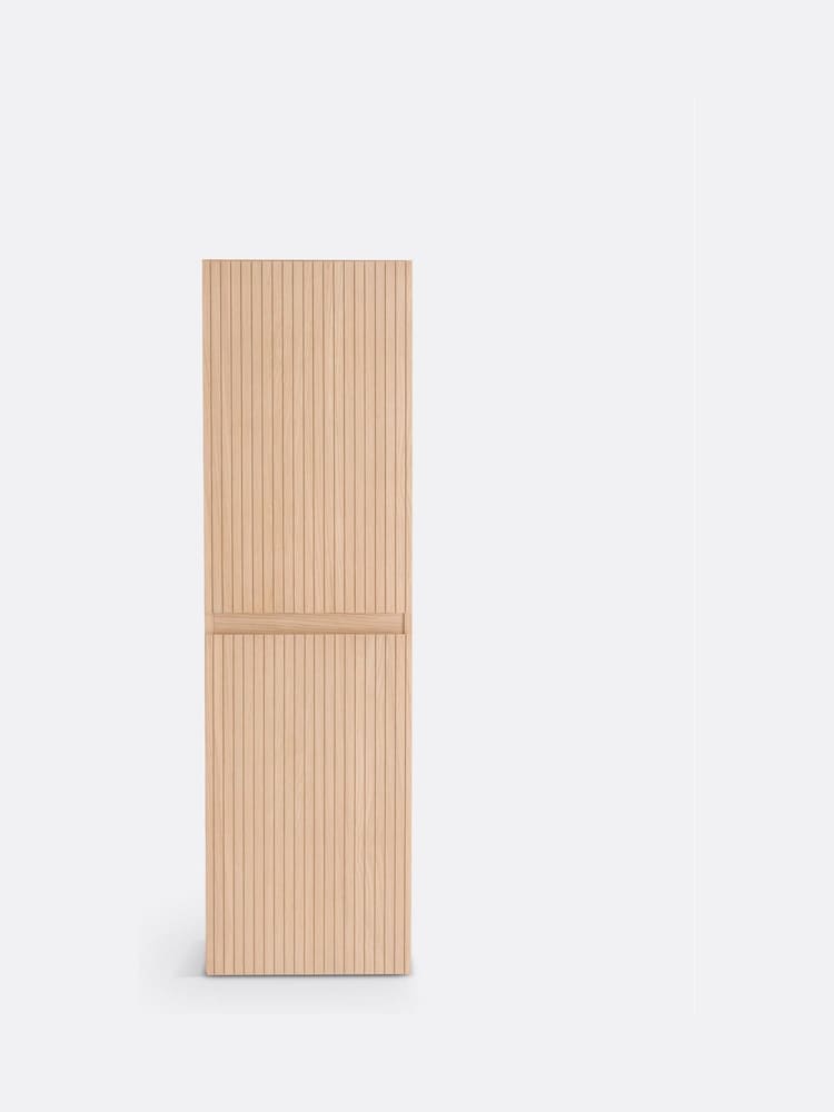 La Redoute Intérieurs Natural Oak Plate Nilia Wall-Mounted Bathroom Column - Image 2 of 6