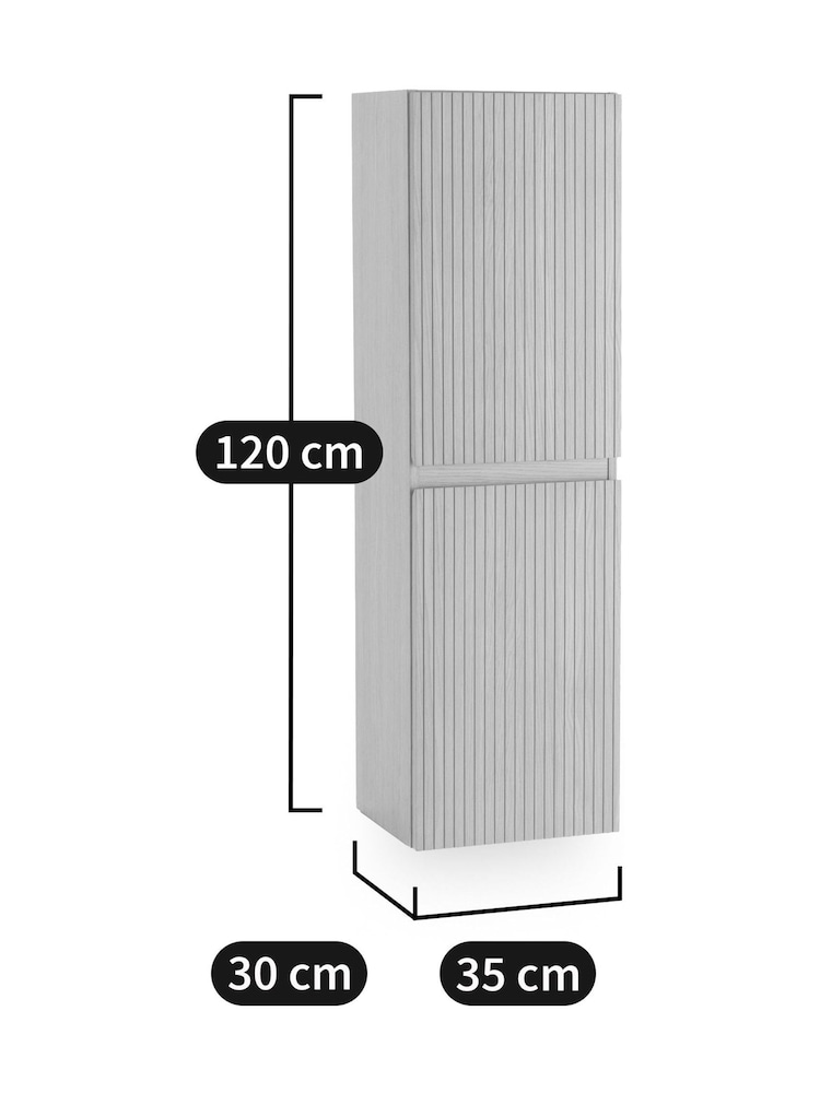 La Redoute Intérieurs Natural Oak Plate Nilia Wall-Mounted Bathroom Column - Image 6 of 6