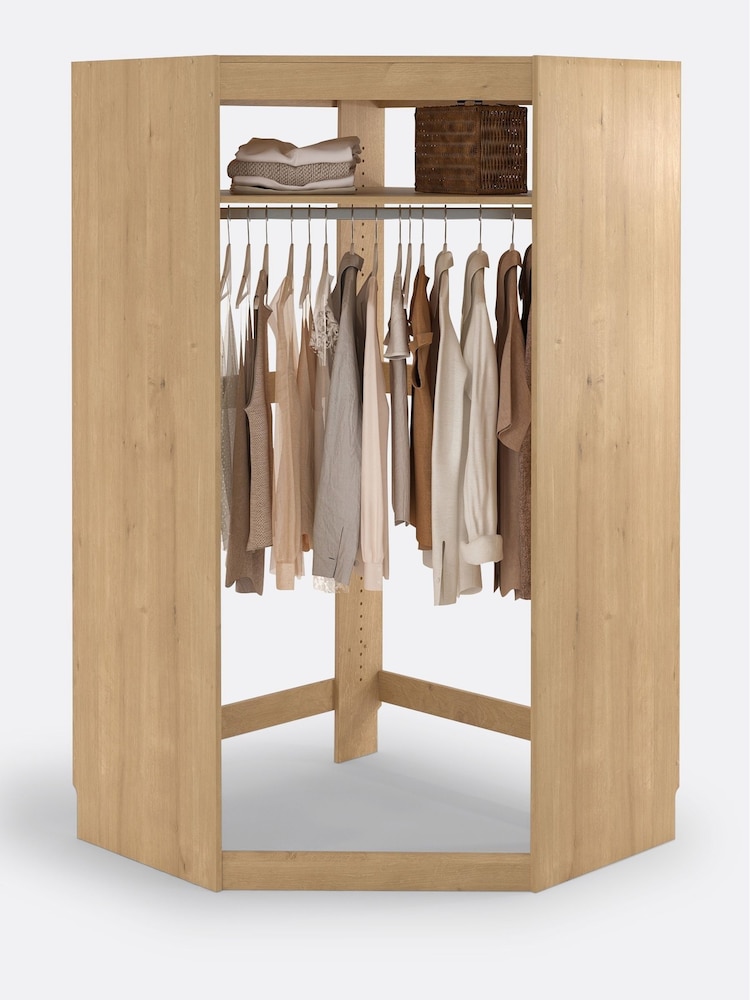 La Redoute Intérieurs Arlington Oak Wood Build Corner Module Wardrobe - Image 2 of 4