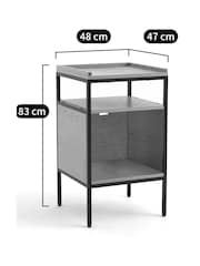 La Redoute Intérieurs Oak Volga 48cm Metal Vinyl Cabinet - Image 4 of 5