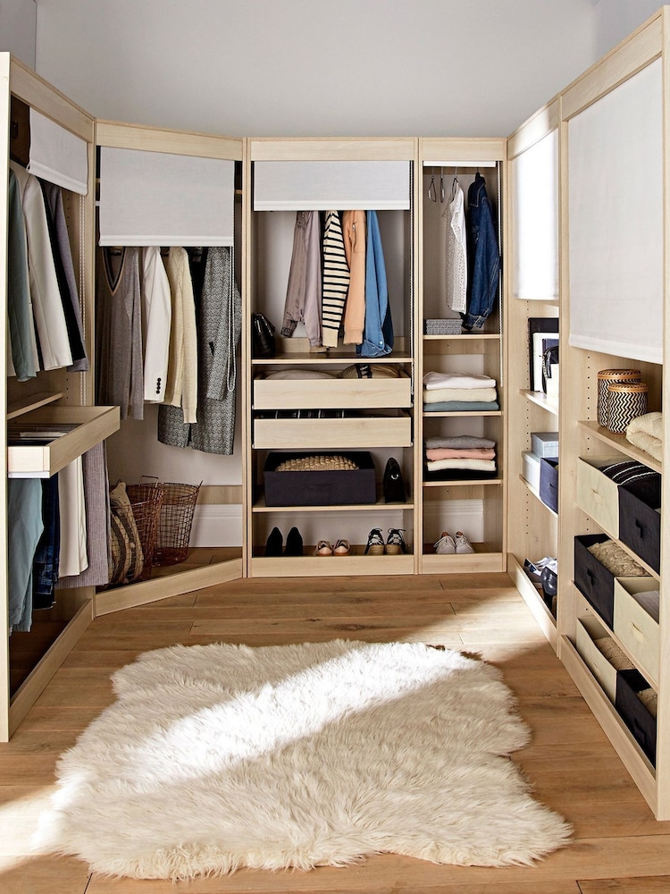 La Redoute Intérieurs Arlington Oak Wood Build Hanging Wardrobe + Trouser Rack Module - Image 1 of 6 La Redoute Intérieurs Arlington Oak Wood Build Hanging Wardrobe + Trouser Rack Module - Image 1 of 6