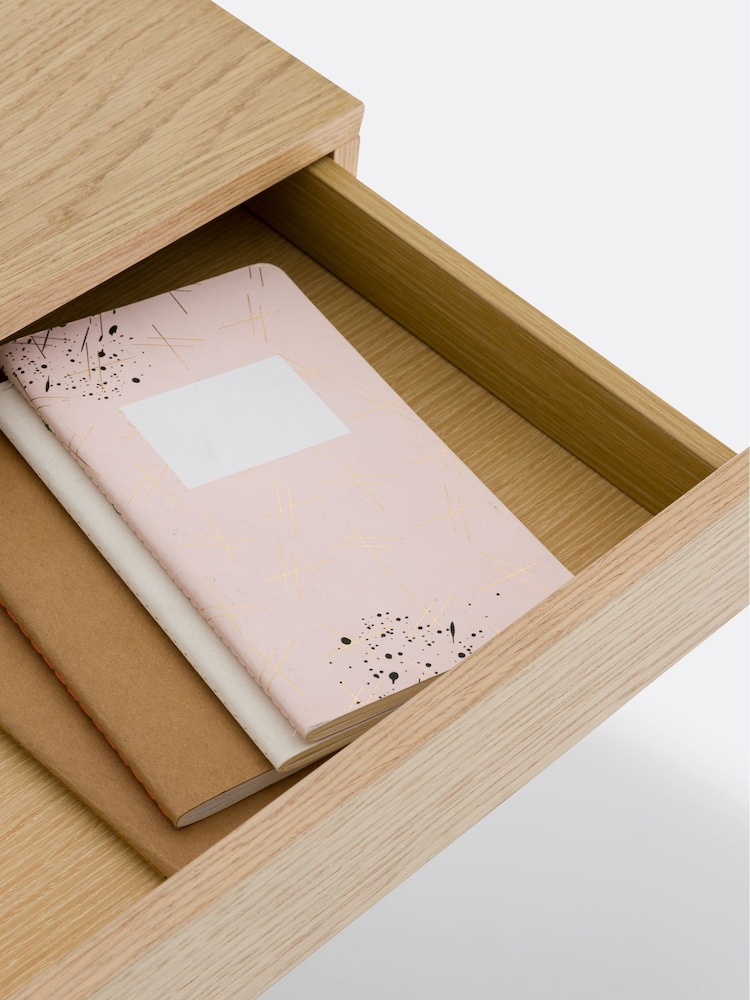 La Redoute Intérieurs Oak Green Graphy 1-Drawer Desk - Image 2 of 6