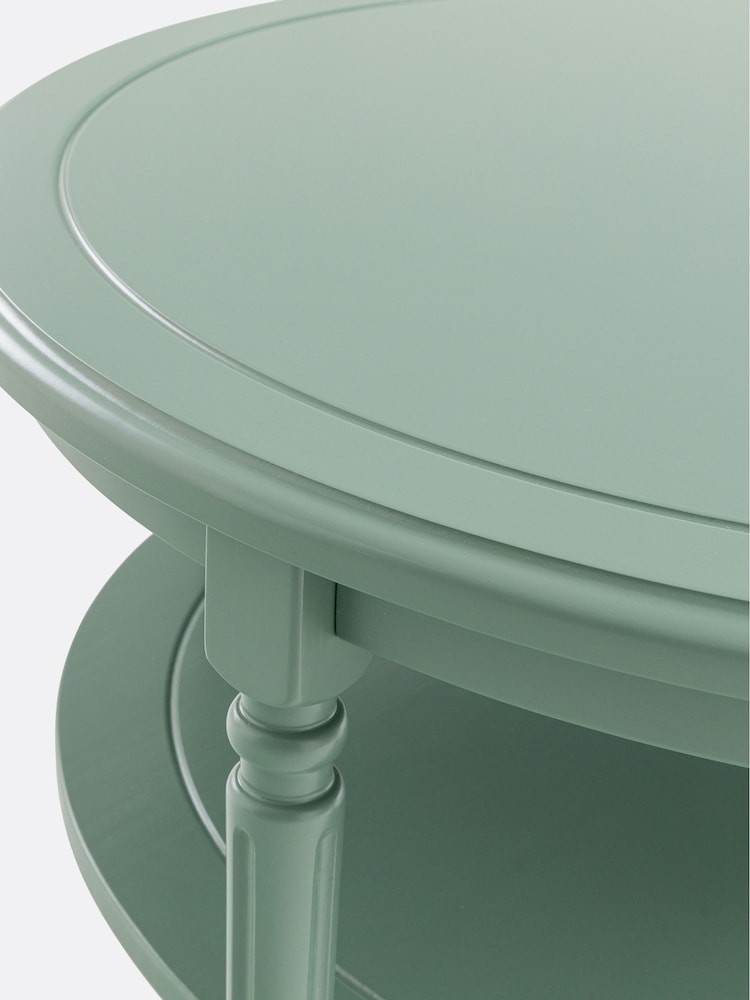 La Redoute Intérieurs Green Eucalyptus Baudry Round Coffee Table - Image 4 of 4