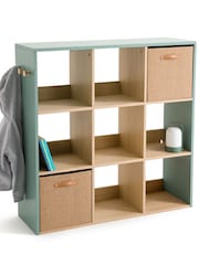 La Redoute Intérieurs Grey Green Bookie 9-Compartment Storage Unit - Image 1 of 3