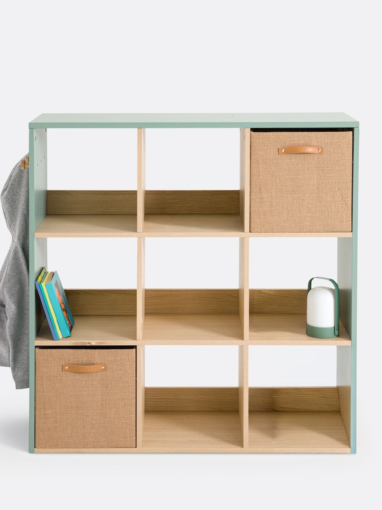 La Redoute Intérieurs Grey Green Bookie 9-Compartment Storage Unit - Image 3 of 3 La Redoute Intérieurs Grey Green Bookie 9-Compartment Storage Unit - Image 3 of 3