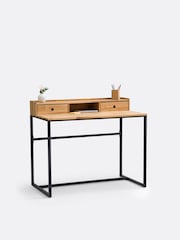 La Redoute Intérieurs Oak Black Hiba Industrial Metal Unit Desk - Image 3 of 6