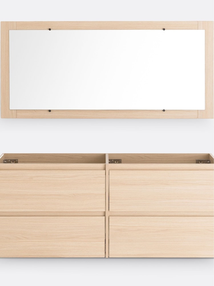 La Redoute Intérieurs Light Oak Nirio L120cm Wall Mounted Bathroom Vanity Mirror - Image 2 of 4