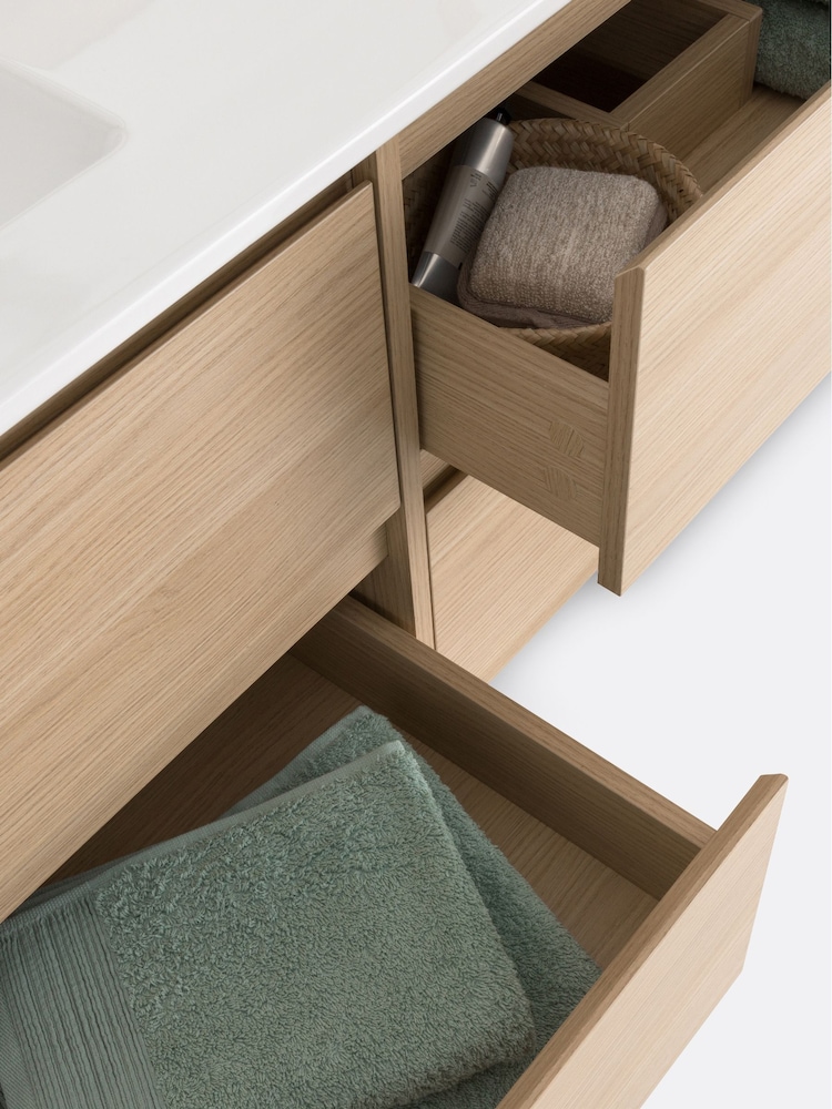 La Redoute Intérieurs Light Oak Nirio L120cm Wall Mounted Bathroom Vanity Mirror - Image 4 of 4