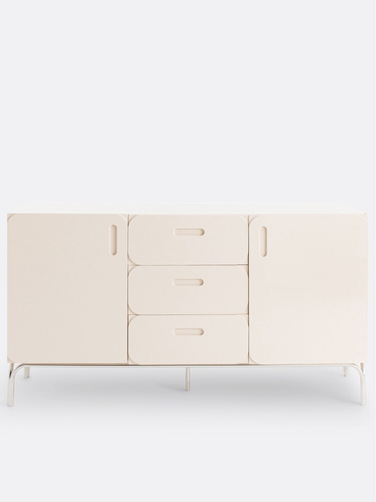 La Redoute Intérieurs Beige Navel 2-Door 3-Drawer Sideboard - Image 2 of 6