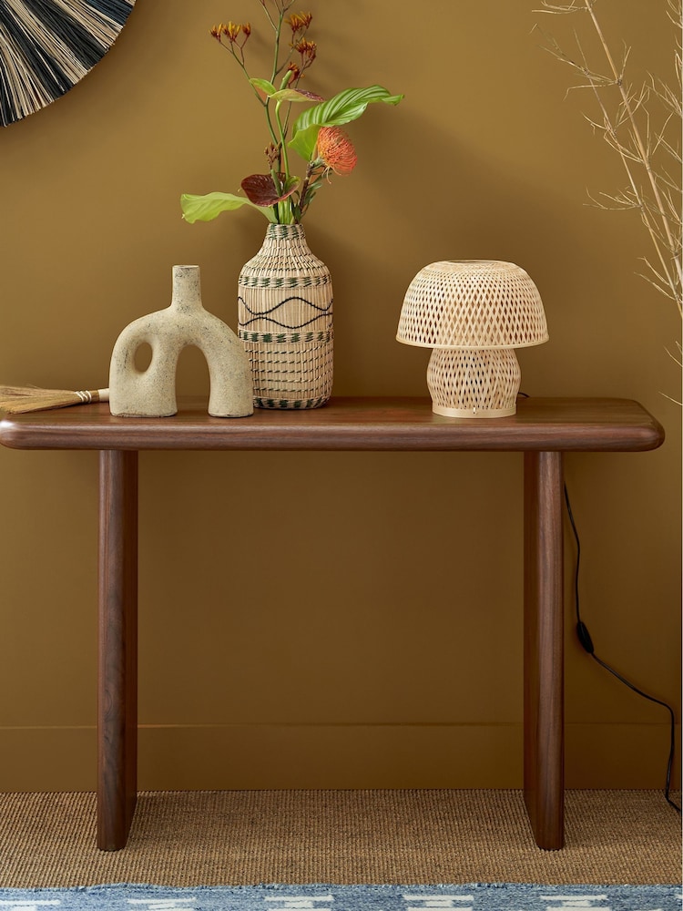 La Redoute Intérieurs Walnut Curva Walnut Console - Image 1 of 5