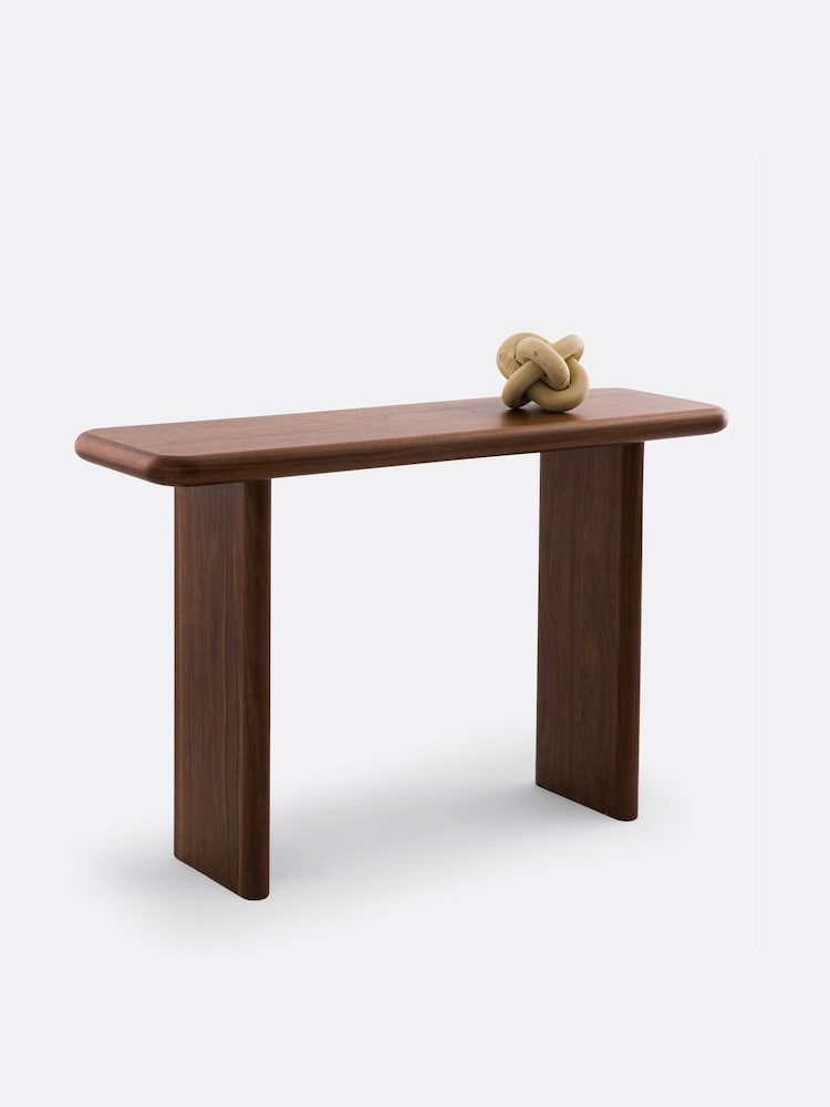 La Redoute Intérieurs Walnut Curva Walnut Console - Image 2 of 5