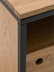 La Redoute Intérieurs Oak Black Hiba Industrial Desk Unit on Wheels - Image 4 of 6