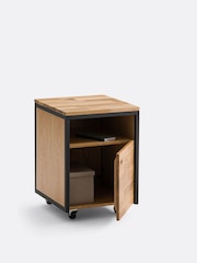La Redoute Intérieurs Oak Black Hiba Industrial Desk Unit on Wheels - Image 5 of 6