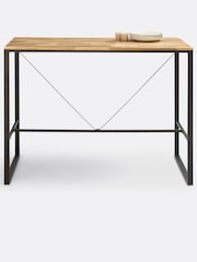 La Redoute Intérieurs Natural Hiba Industrial High Bar Table in Oak & Metal - Image 2 of 4