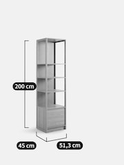 La Redoute Intérieurs Oak Senssia 1 Door Shelving Unit - Image 4 of 6