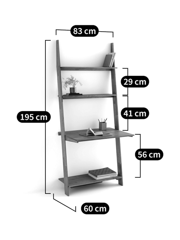 La Redoute Intérieurs Oak Domeno Office Ladder-Style Shelf - Image 6 of 6