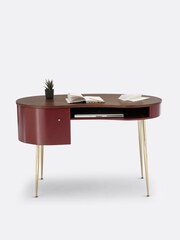 La Redoute Intérieurs Bordeaux Walnut Topim Vintage Desk - Image 1 of 5