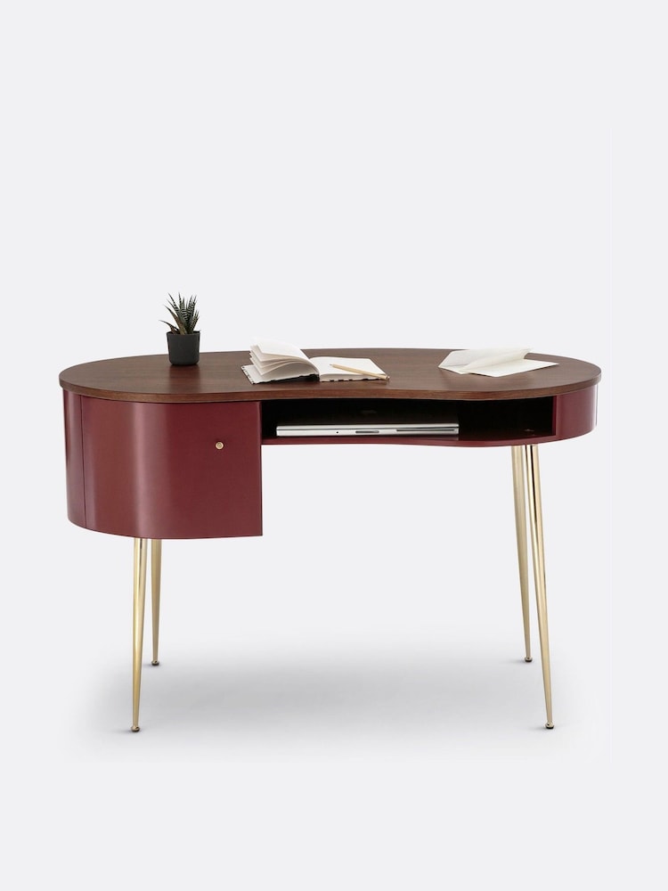 La Redoute Intérieurs Bordeaux Walnut Topim Vintage Desk - Image 1 of 5