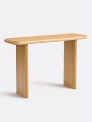 La Redoute Intérieurs Oak Curva Walnut Console - Image 1 of 6