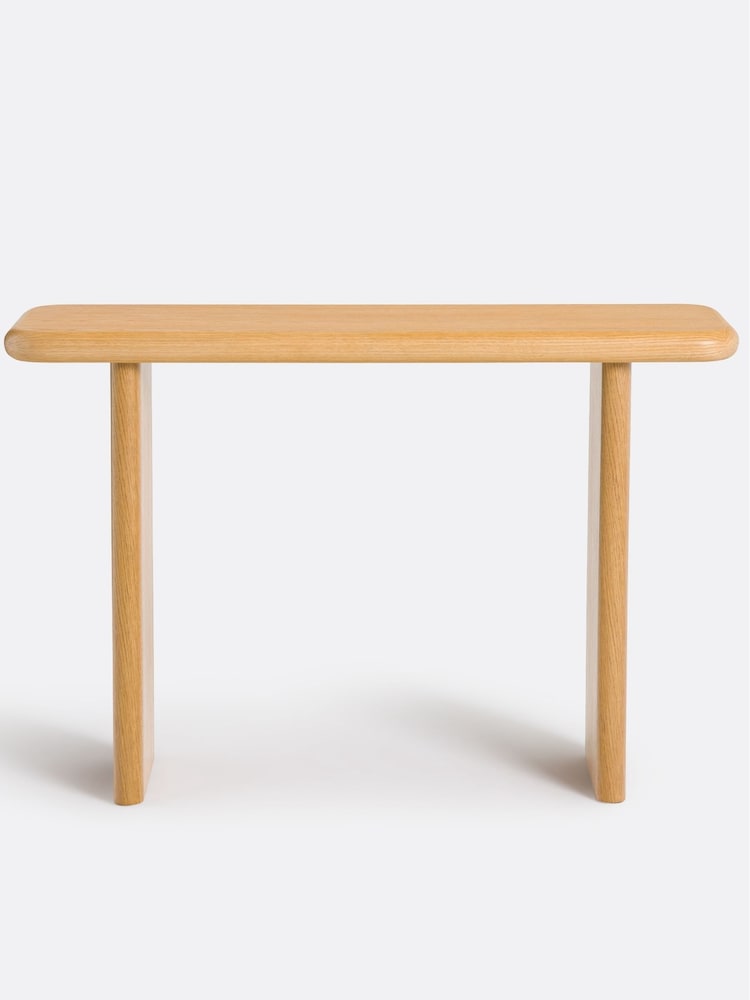 La Redoute Intérieurs Oak Curva Walnut Console - Image 2 of 6