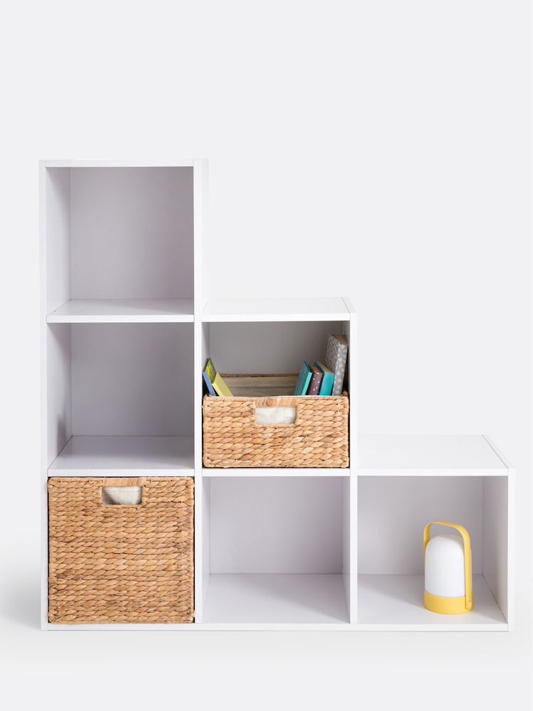 La Redoute Intérieurs White Diny 6-Compartment Stepped Storage Unit - Image 1 of 3 La Redoute Intérieurs White Diny 6-Compartment Stepped Storage Unit - Image 1 of 3