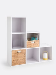 La Redoute Intérieurs White Diny 6-Compartment Stepped Storage Unit - Image 2 of 3