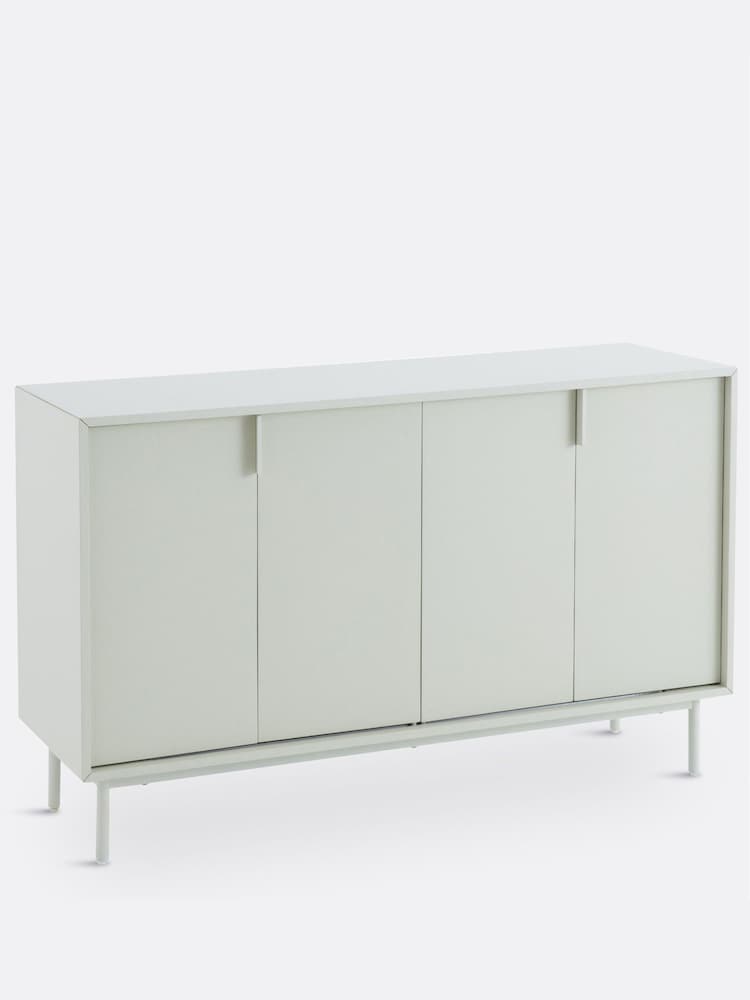 La Redoute Intérieurs Light Grey Illan Accordian Door Wood & Metal Sideboard - Image 2 of 6