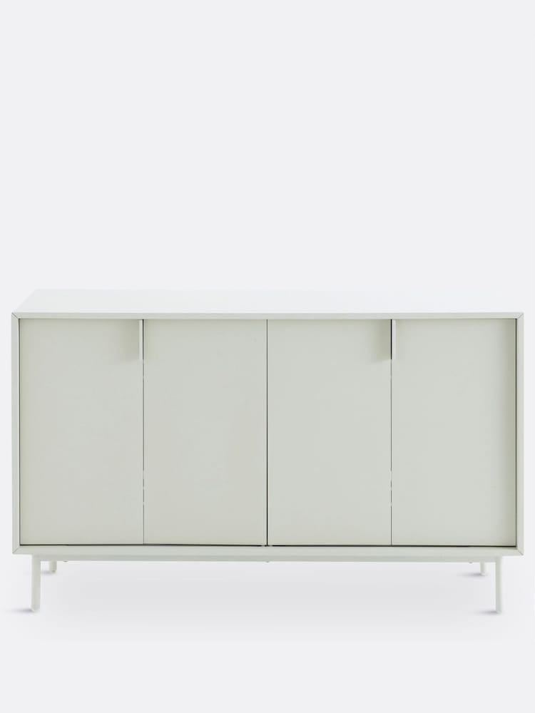 La Redoute Intérieurs Light Grey Illan Accordian Door Wood & Metal Sideboard - Image 6 of 6