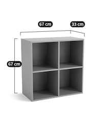 La Redoute Intérieurs White Diny 4-Compartment Storage Unit - Image 3 of 3