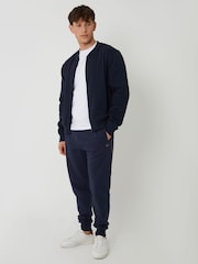 Threadbare Blue Zip Through Sweat Bomber Jacket - Image 4 of 7