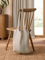 Natural Cotton Muslin Ruffle Top Fold Over Lined Curtain - Image 7 of 7