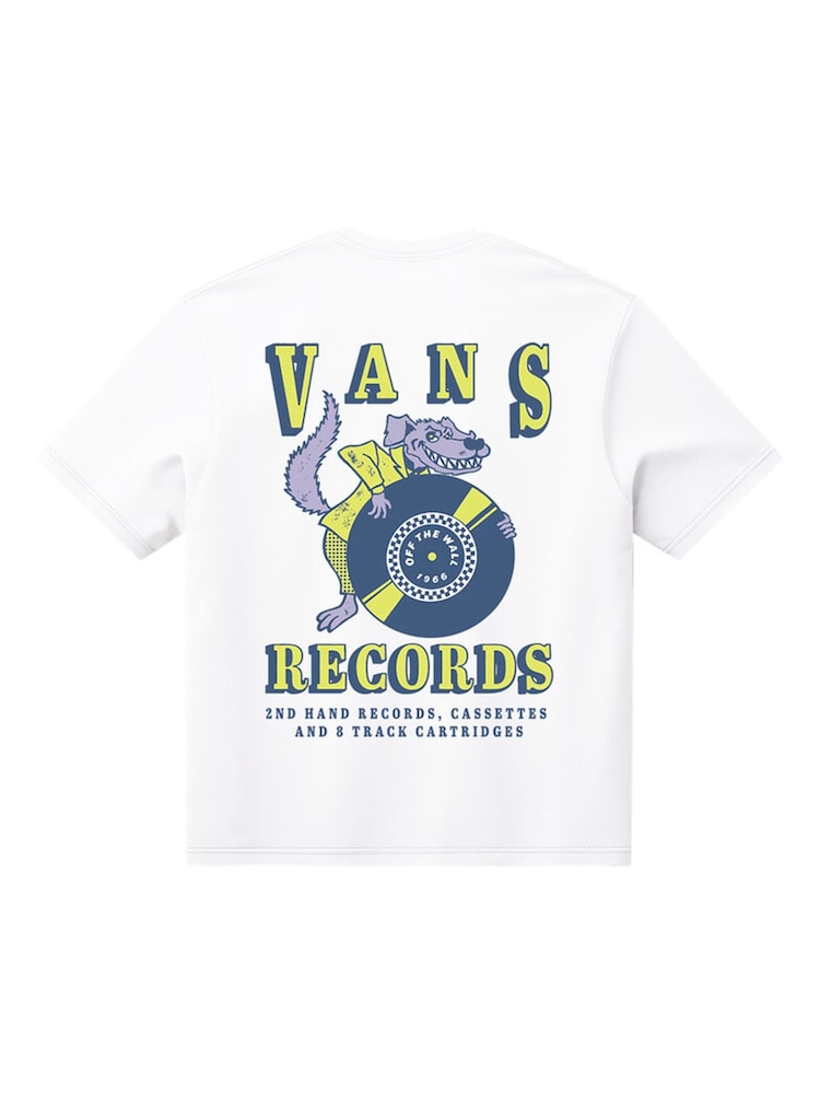 Vans White Recordings Short Sleeve T-Shirt - Image 1 of 2 Vans White Recordings Short Sleeve T-Shirt - Image 1 of 2