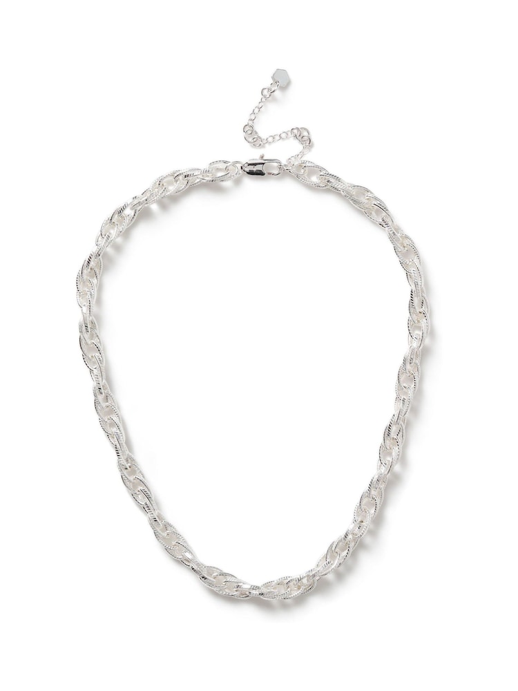 Aela Silver Link Chain Necklace - Image 1 of 3