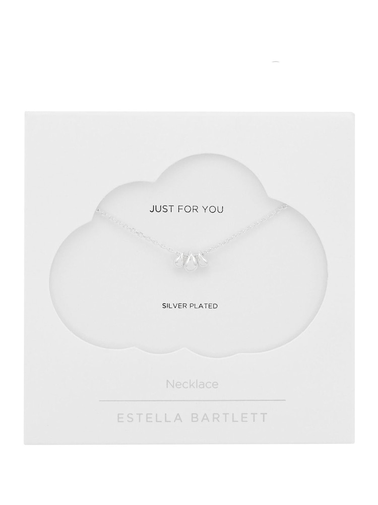 Estella Bartlett Silver Tone Tiered Drop Necklace - Image 3 of 3