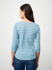 Crew Clothing Blue Essential Breton Top - Image 2 of 5