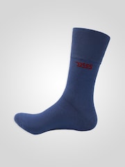 D555 Blue Harold All Black Extra Wide Comfort Fit Socks 3 Pack - Image 4 of 6